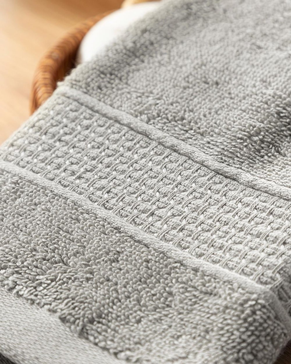 Deluxe Cottony Low Twist Hand Towel 30x50 cm Gray