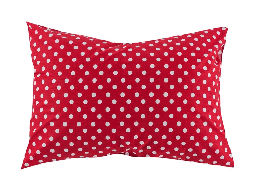 Puncte rustice Cu Bumbac Cu 2 Piese Față De Pernă 50x70 cm Roșu