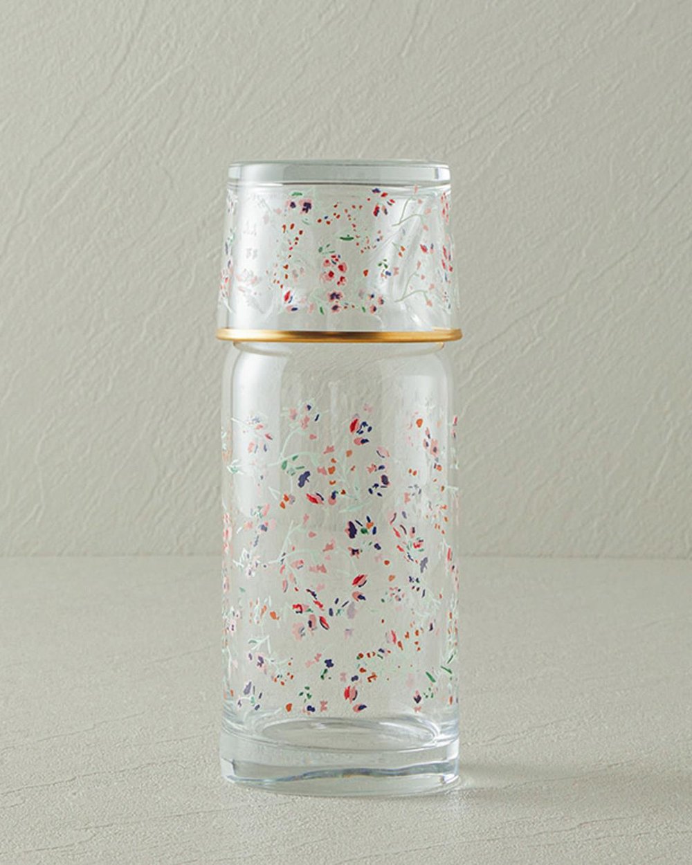 Glass Bedside Water Bottle 700 ml Pink