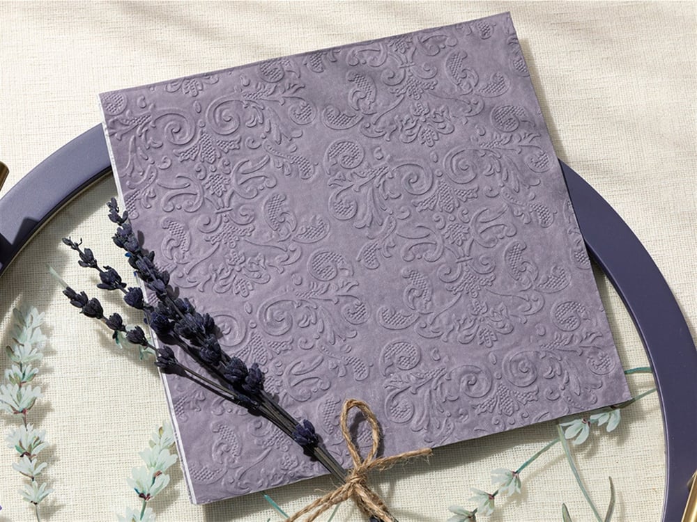 Pure 20 Set Tissue Napkin 33x33 cm Purple