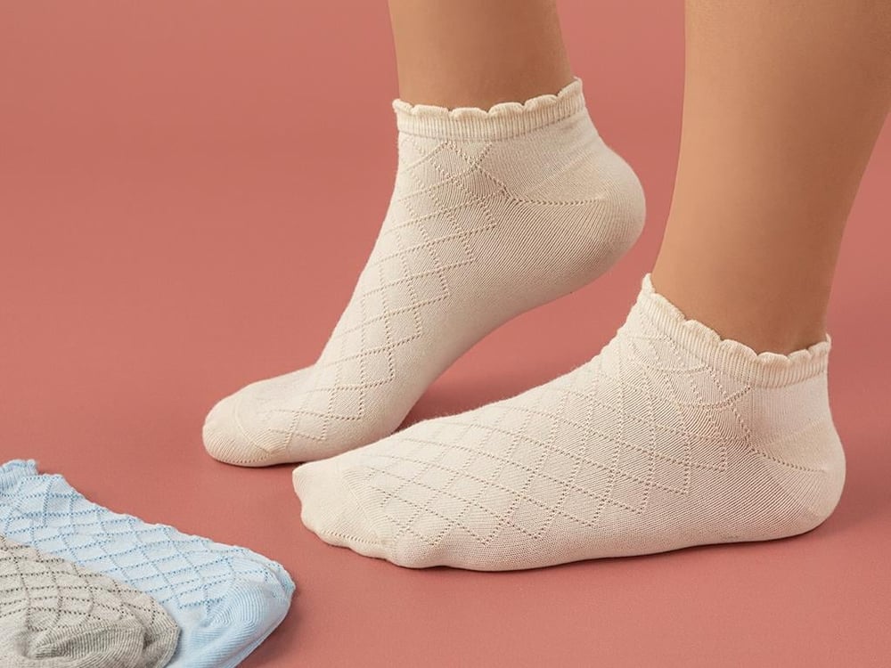 Pure Basic Șosete Set De 3, Damă, Bumbac, 36-40, Hortensia