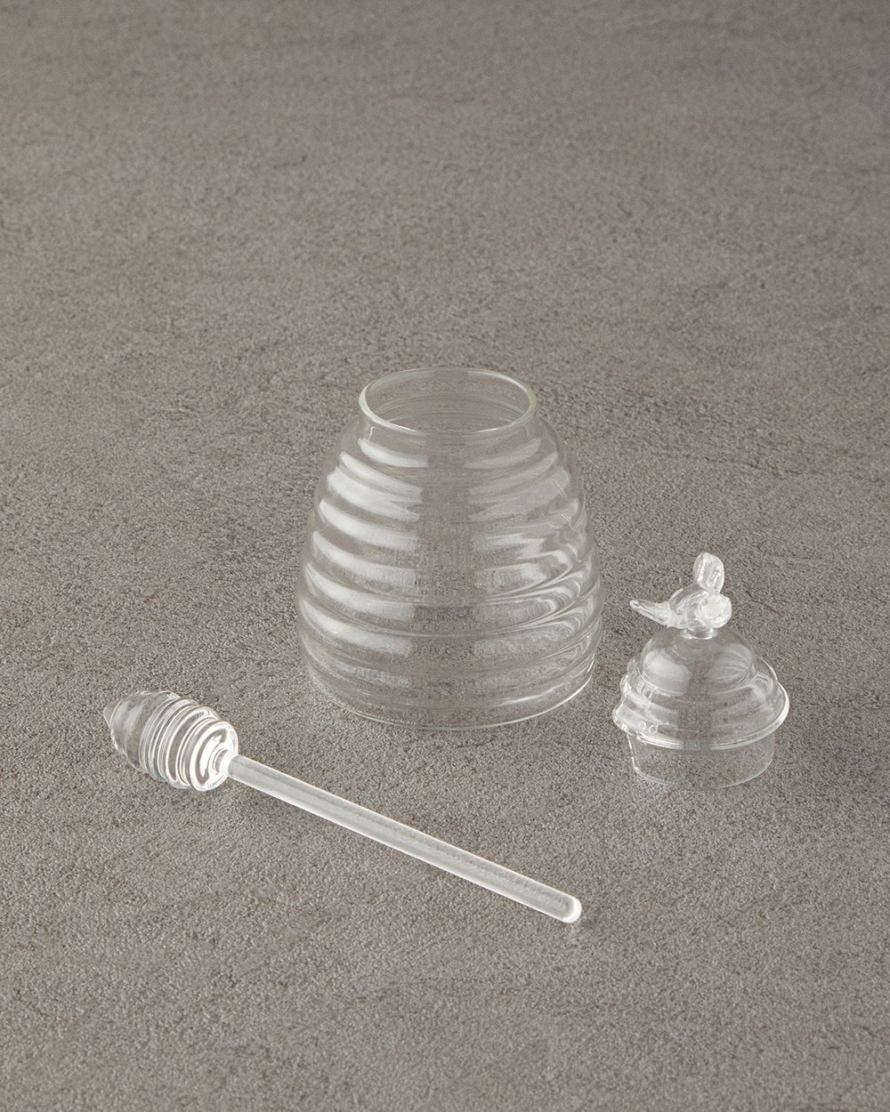 Purki Borosilicat Miere Borcan 10.5 cm Transparent