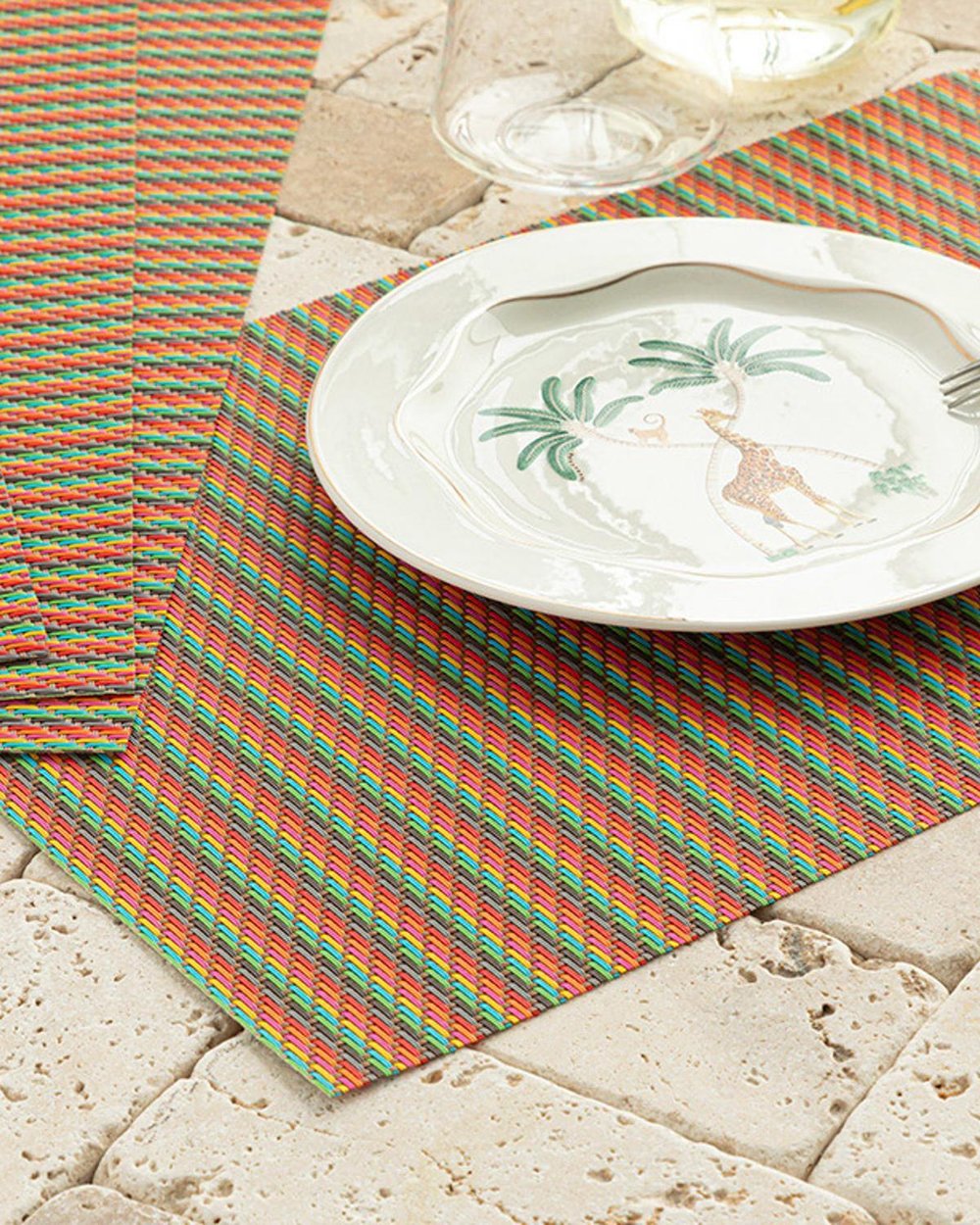 Pvc 4 Pcs Place Mat 30x45 cm Green