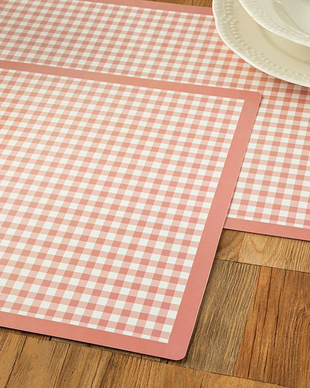 Quadrat Polypropilen 4 Set Place Mat 30x45 cm Pink