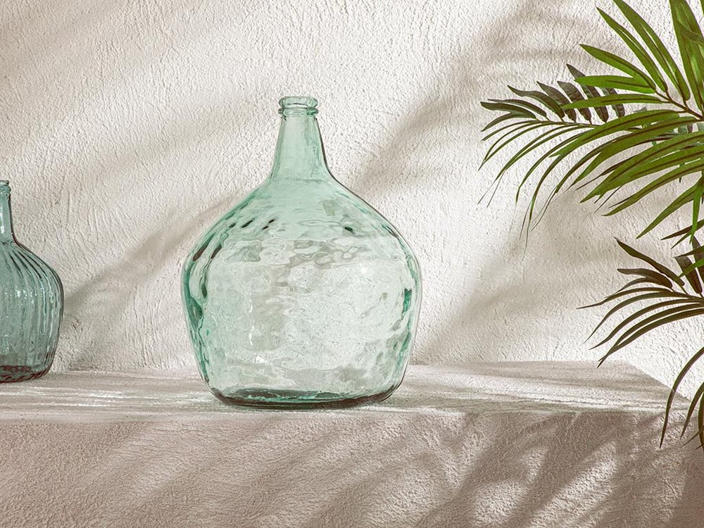 Vază, Recycled Demijohn, sticlă reciclată, 9x9X44 cm, verde