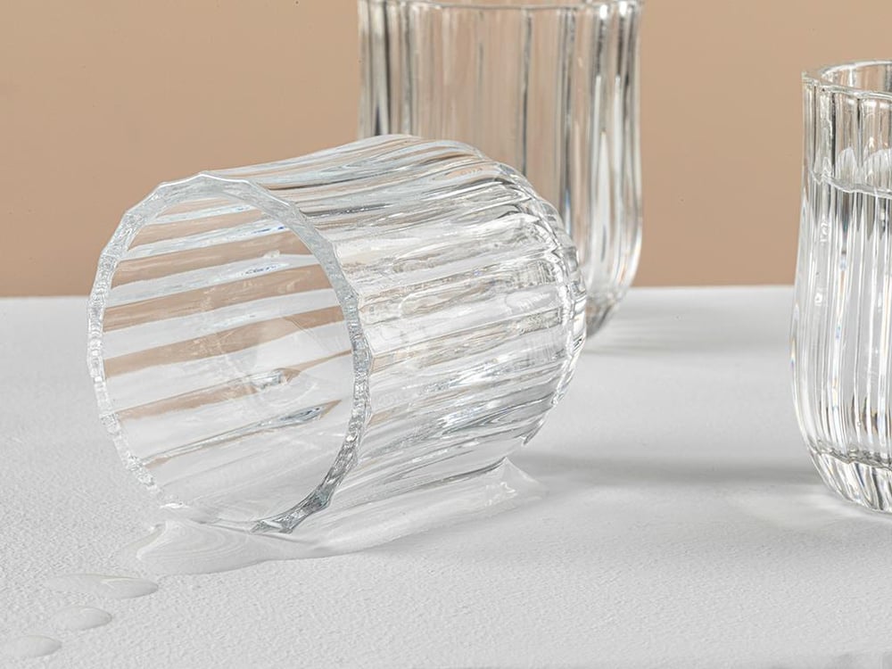 Set 6 pahare pentru apa/ sucuri, Ricco, sticla, 80 ml, transparent