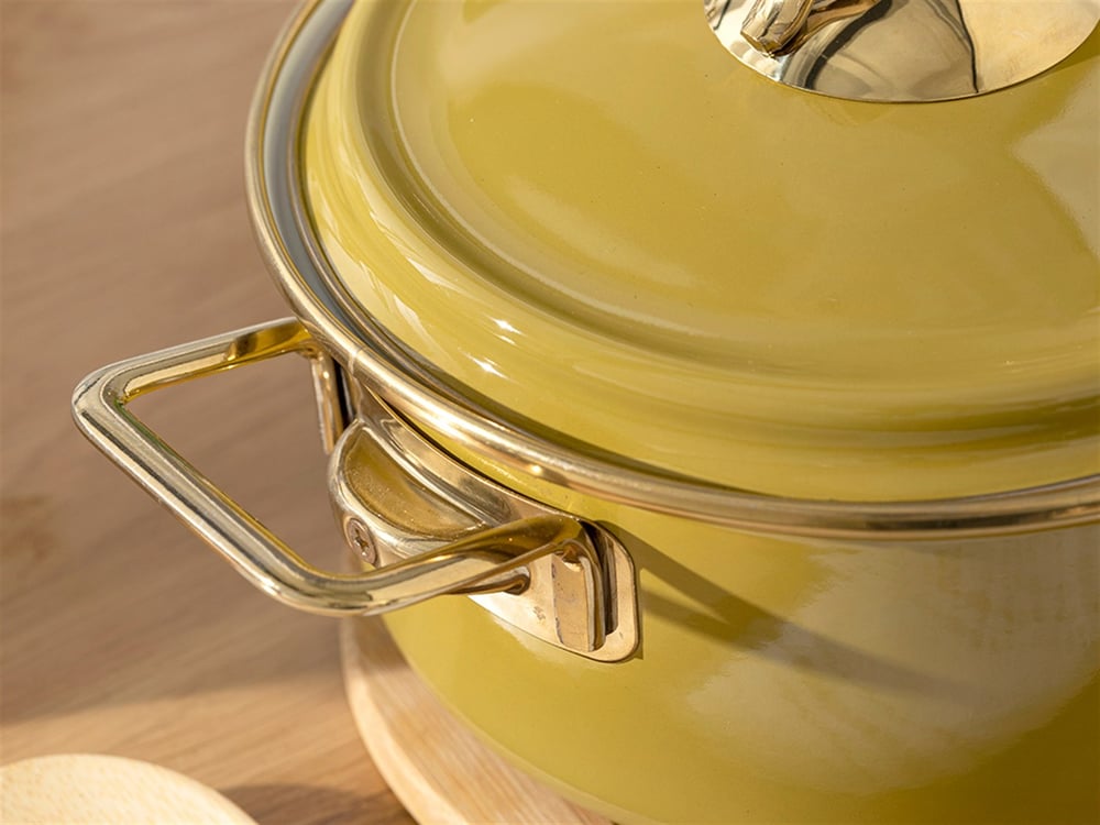 Rona Enamel Capped Pan 14 cm Kiwi Green