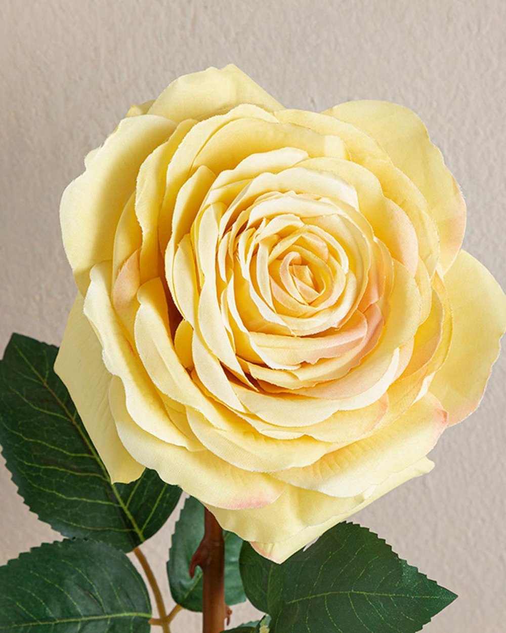 Rosalie Floare Artificială , Plastic, 65 Cm, Pudra-Ecru