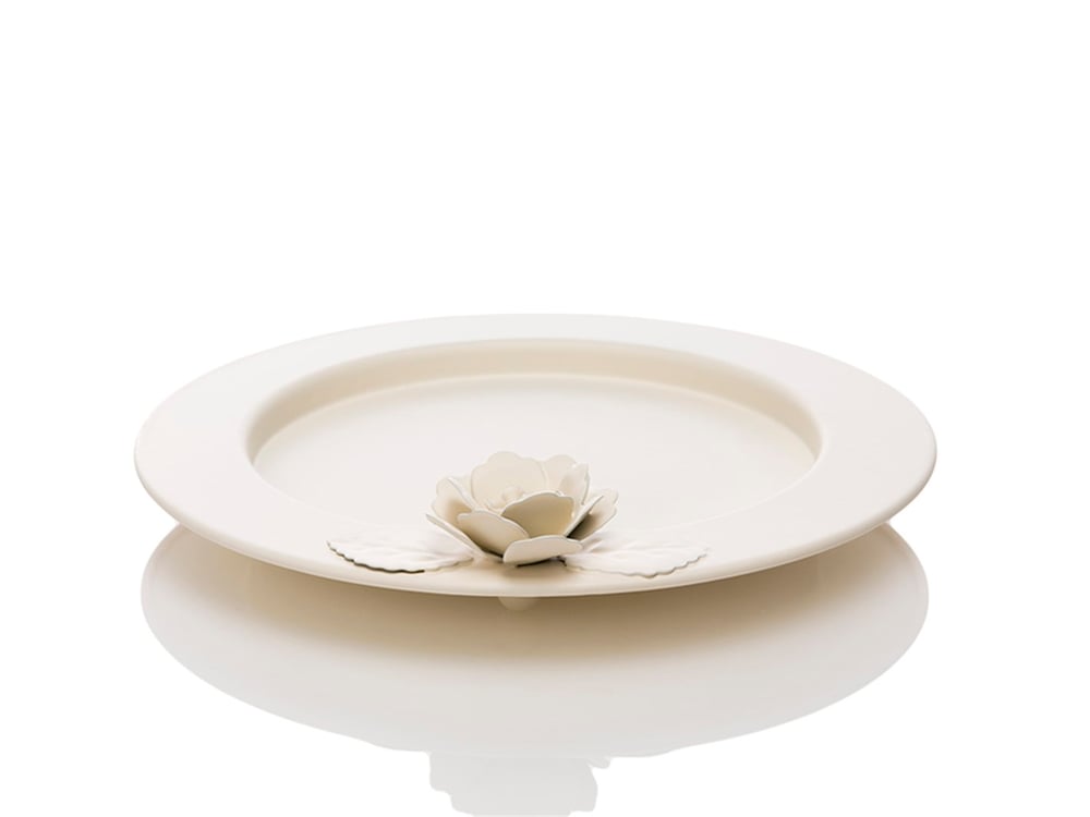 Rose Fier forjat Farfurie Servire 21,3x21x3x4 cm Cream