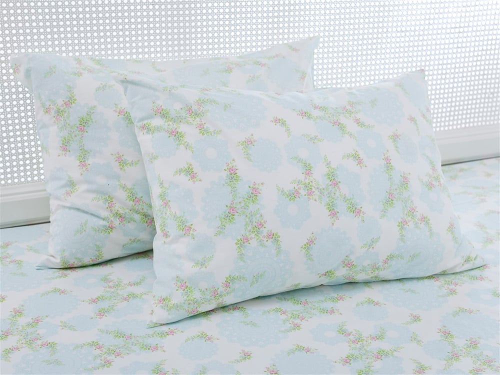 Rosela de Cu Bumbac Cu 2 Piese Față De Pernă 50x70 cm Roz