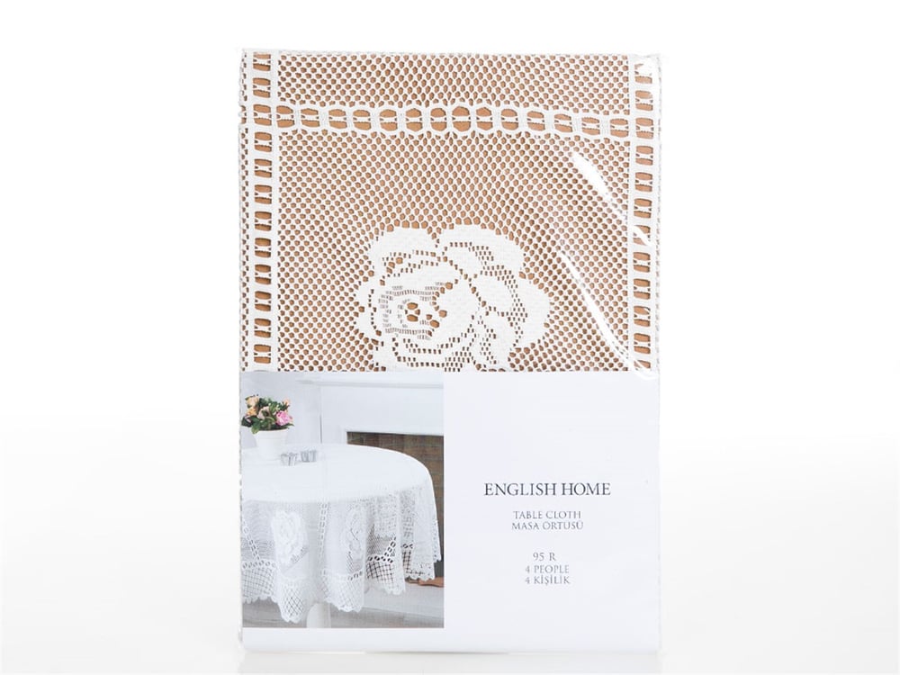 Rosepatch Weaved Coffee Table Cover Ecru