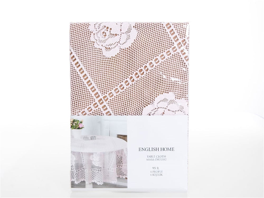 Rosepatch Weaved Coffee Table Cover Pink