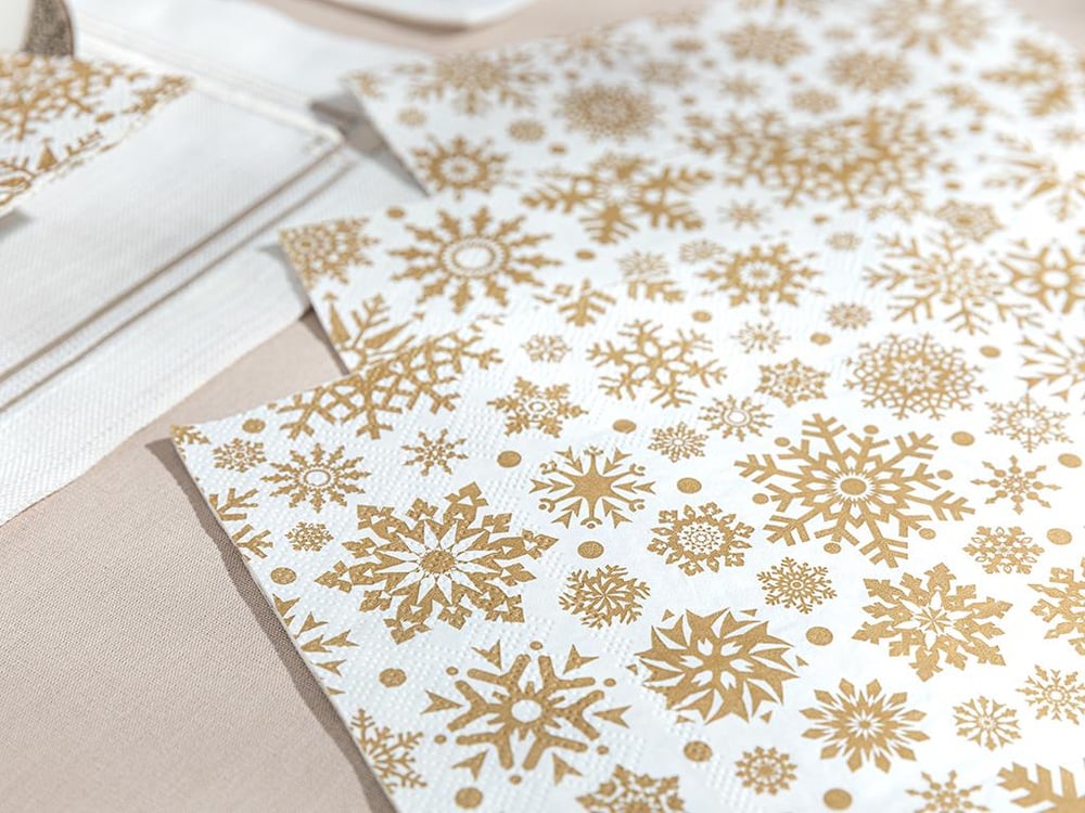 Royal Stars Paper 20 Set Tissue Napkin 33x33 cm Gold