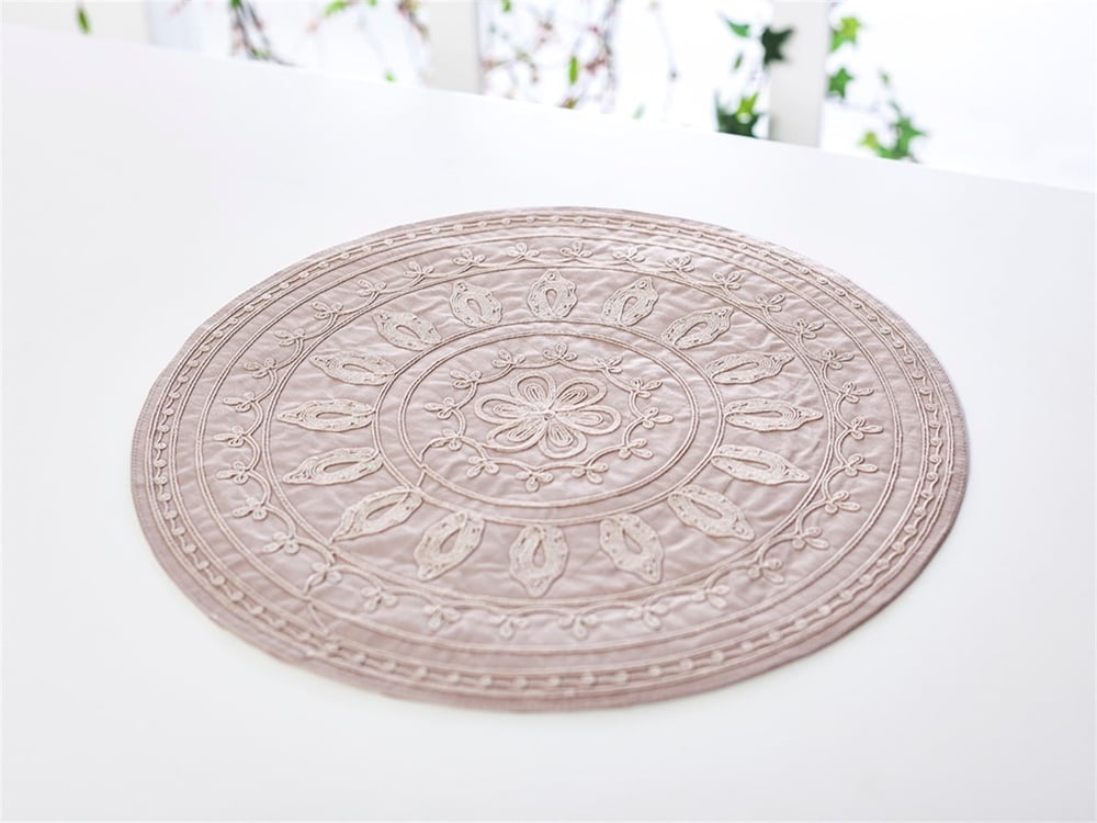 Ruma Brodat  40 cm Burgundia-gri