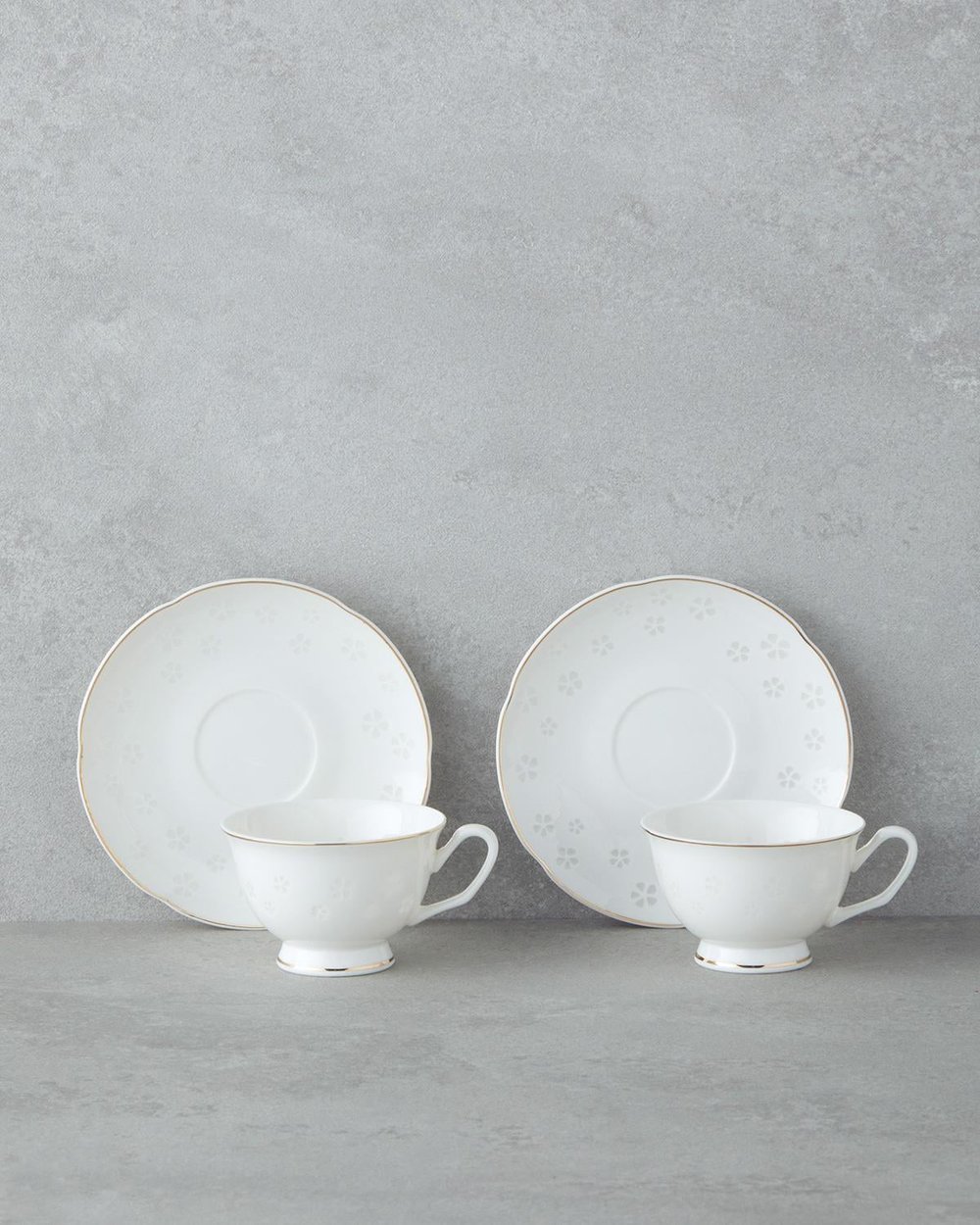 Sakura New Bone China 4 Parça 2 Kişilik Coffee Cup Set 90 ml Gold