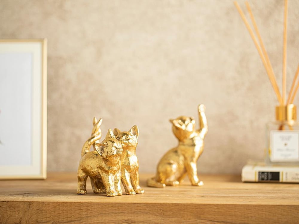 Scamp Cat Polyresin Decorative Object 8,5x7x11 cm Brown