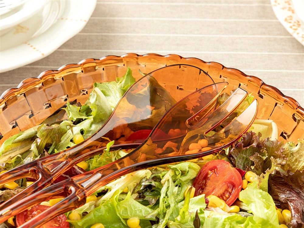Flare Plastic 3 Pieces Salad Set 29 cm Amber