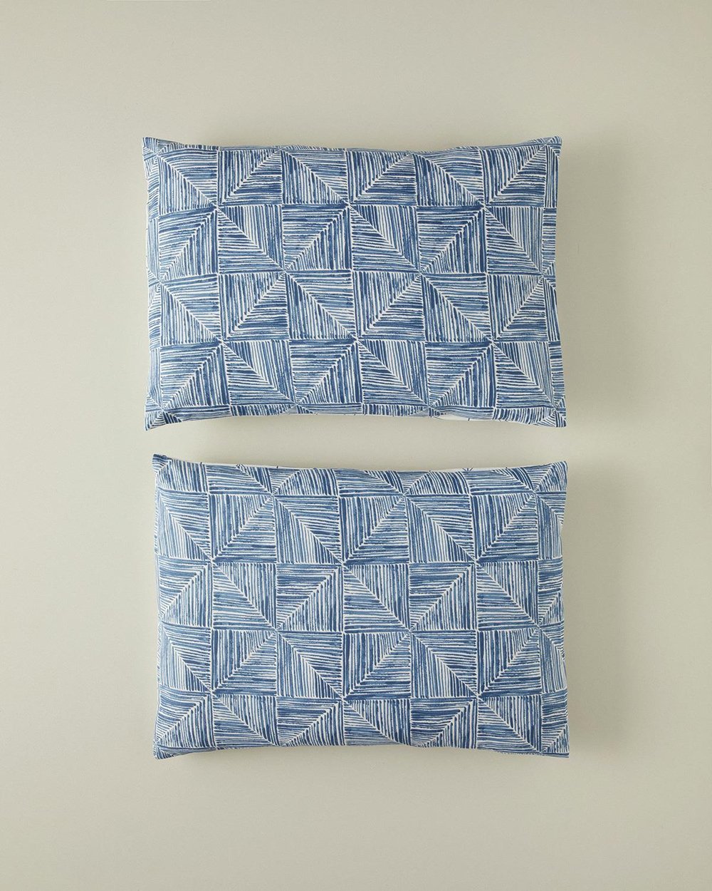Set 2 fete de perna, Modern Diamond, bumbac-poliester, 50x70 cm, bleu