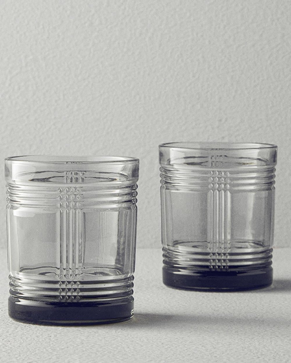 Set 2 pahare pentru băuturi răcoritoare, Igor, sticlă, 330 ml, antracit