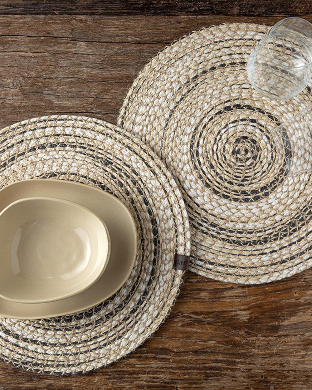 Set 2 suporturi farfurie, Dorothy, iută, 35 cm, bej