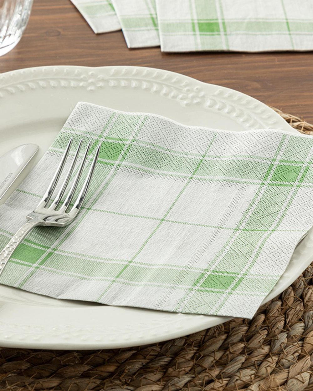 Set 20 șervețele, Classic Line, hârtie, 33x33 cm, verde