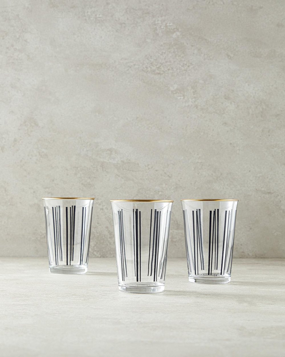 Modern Lines Glass 3 Set Juice Glass 290 ml Black