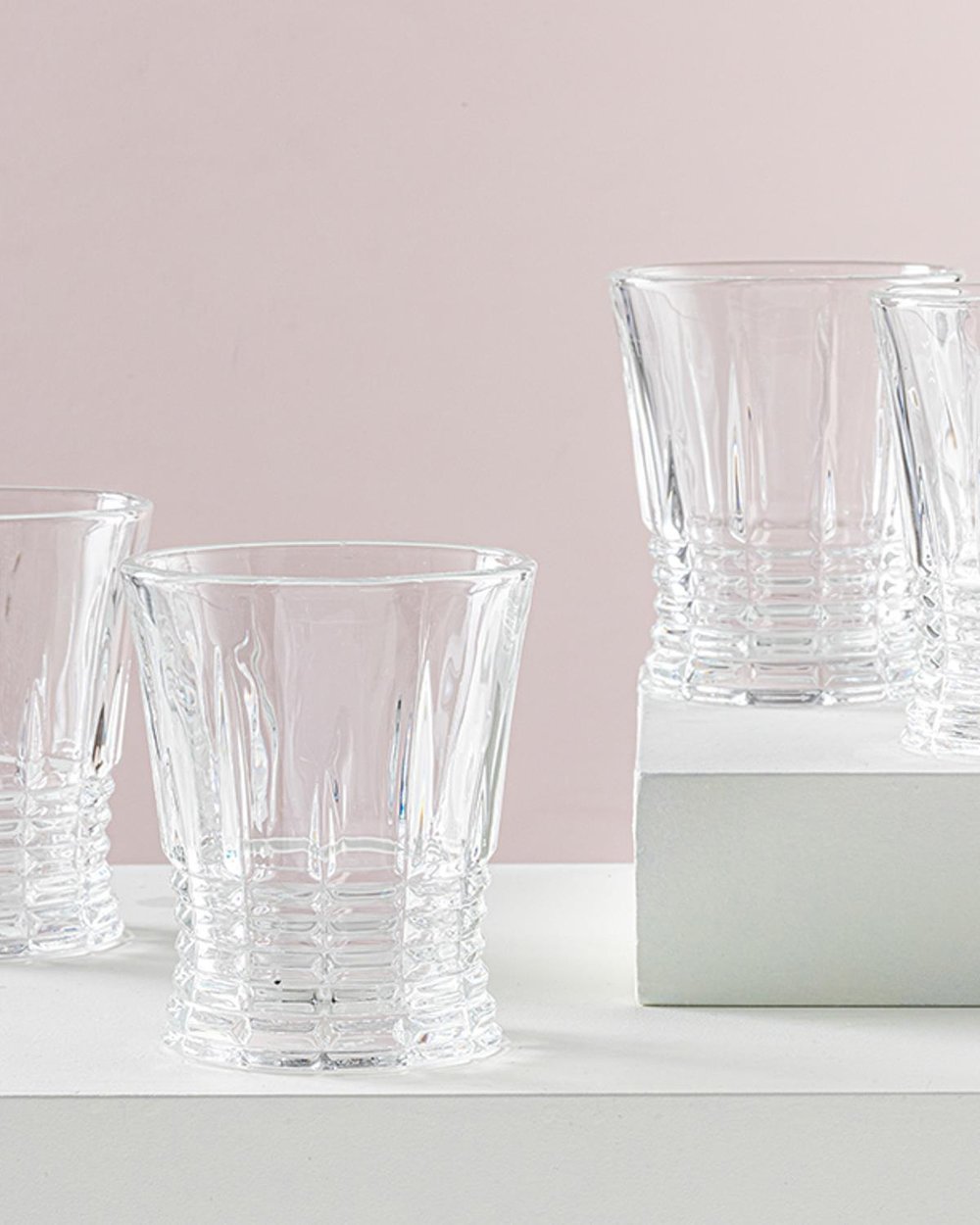 Set 4 Pahare pentru băuturi răcoritoare, Pamira, porțelan, 260 ml, transparent