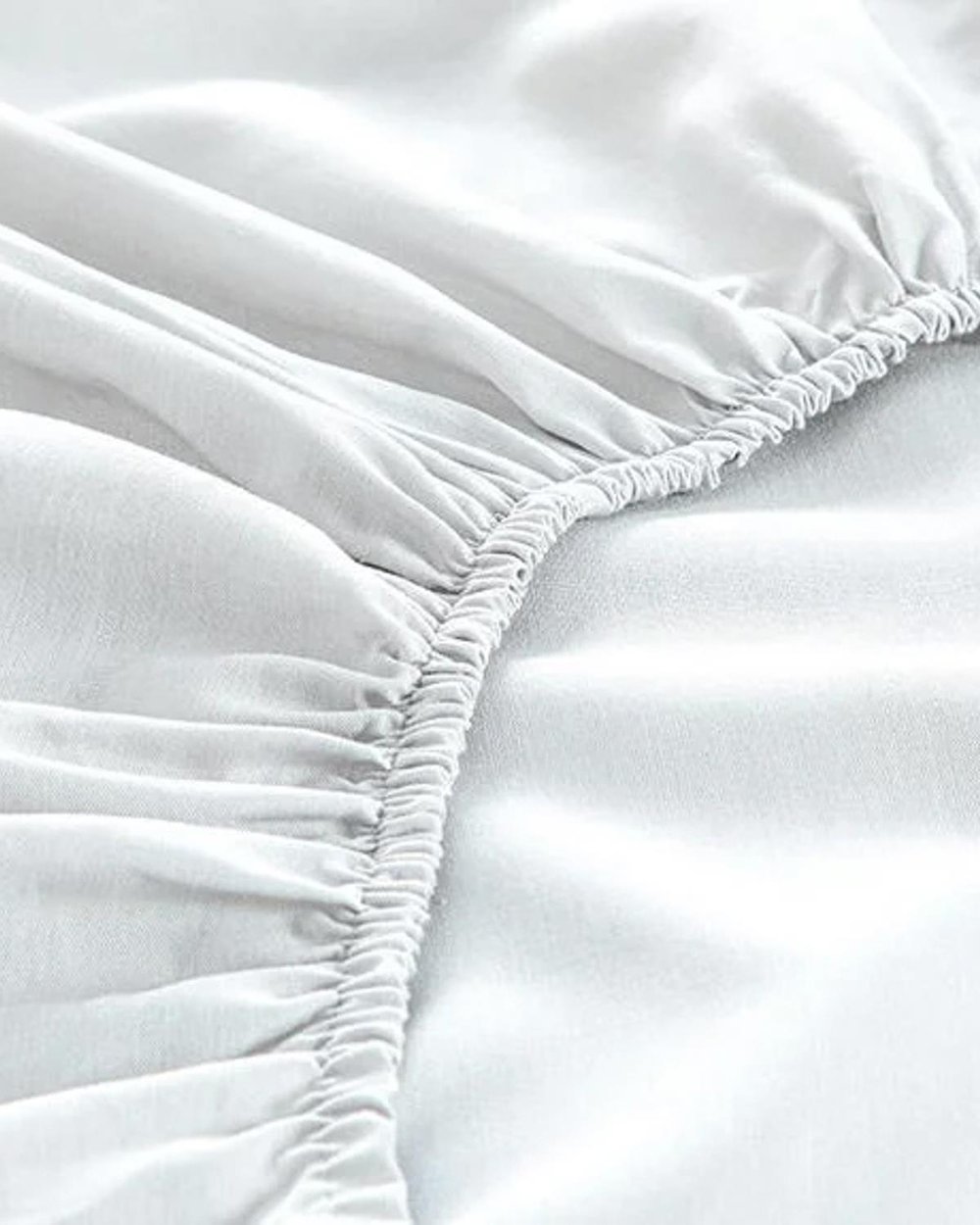 Set cearceaf elastic și față de pernă, pentru o persoană, Novella, bumbac-viscoză, 100x200 cm/ 50x70 cm, alb