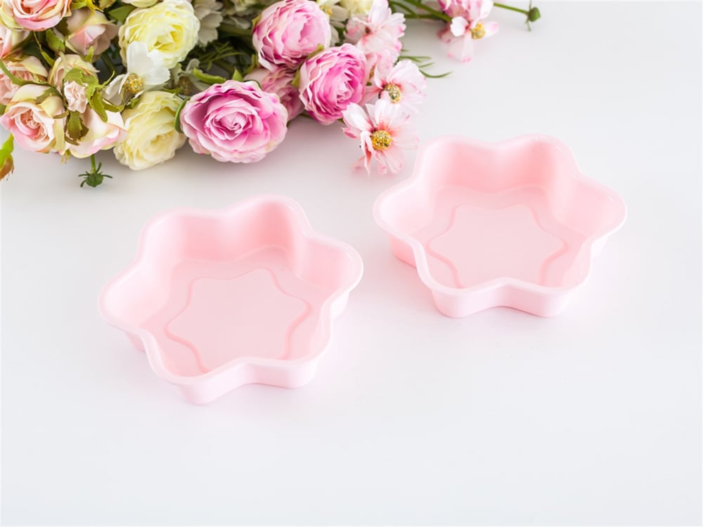 Star Silicon 2 Set Cake Mould Pink