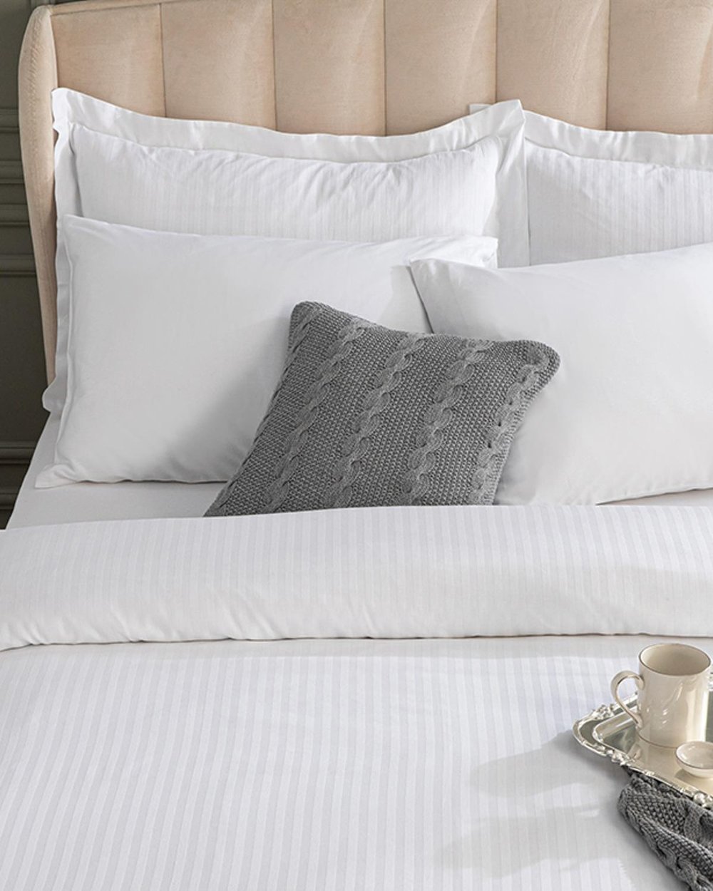 Starry 1 Cm Poplin Persoană Dublă Set Lenjerıe De Pat 200*220 Cm Alb