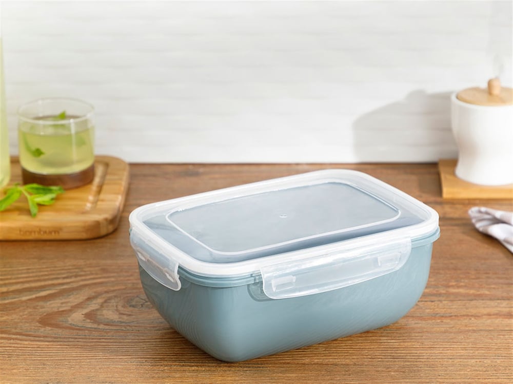 Stella Plastic Rectangular Storage Box 2300 ml Dark Celadon