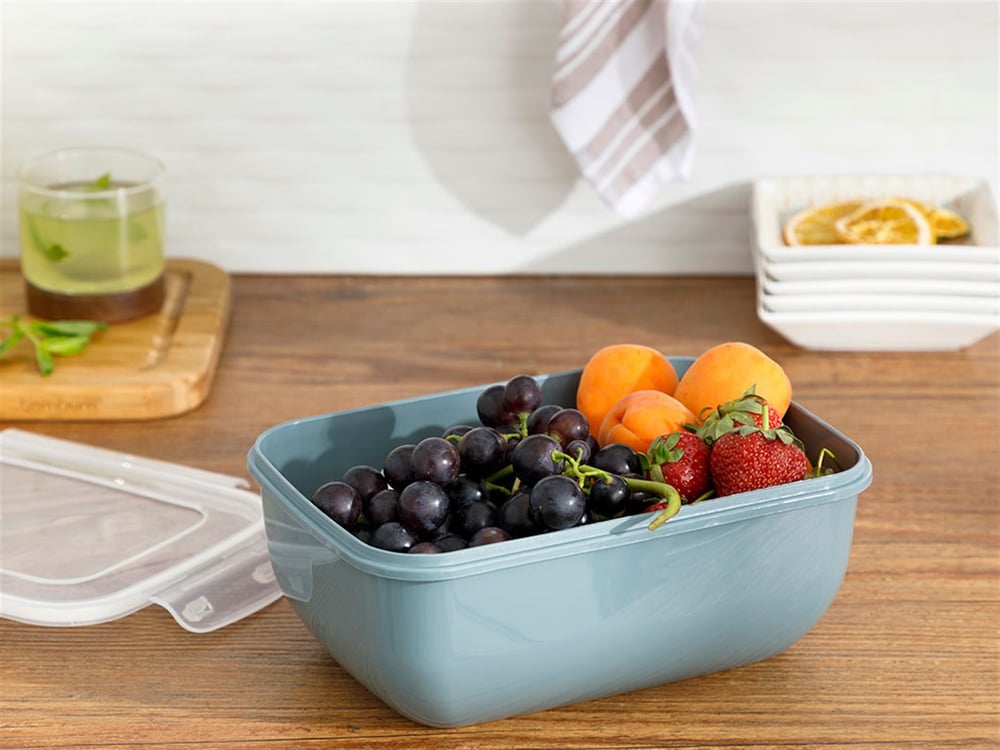 Stella Plastic Rectangular Storage Box 2300 ml Dark Celadon