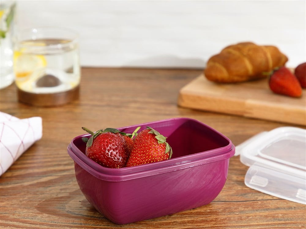Stella Plastic Rectangular Storage Box 400 ml Purple