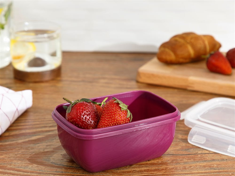 Stella Plastic Rectangular Storage Box 400 ml Purple