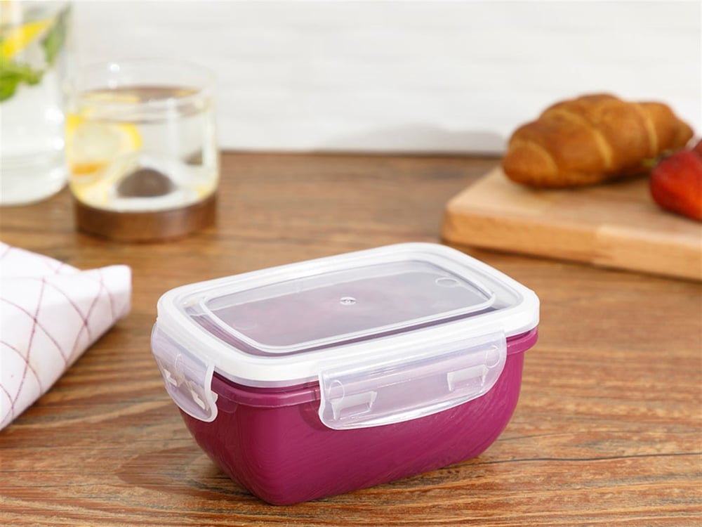Stella Plastic Rectangular Storage Box 400 ml Purple
