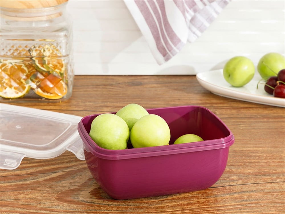 Stella Plastic Rectangular Storage Box 800 ml Purple