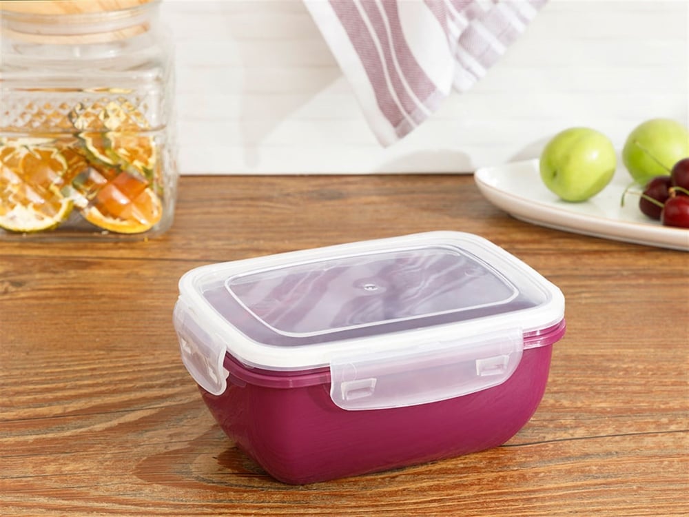 Stella Plastic Rectangular Storage Box 800 ml Purple