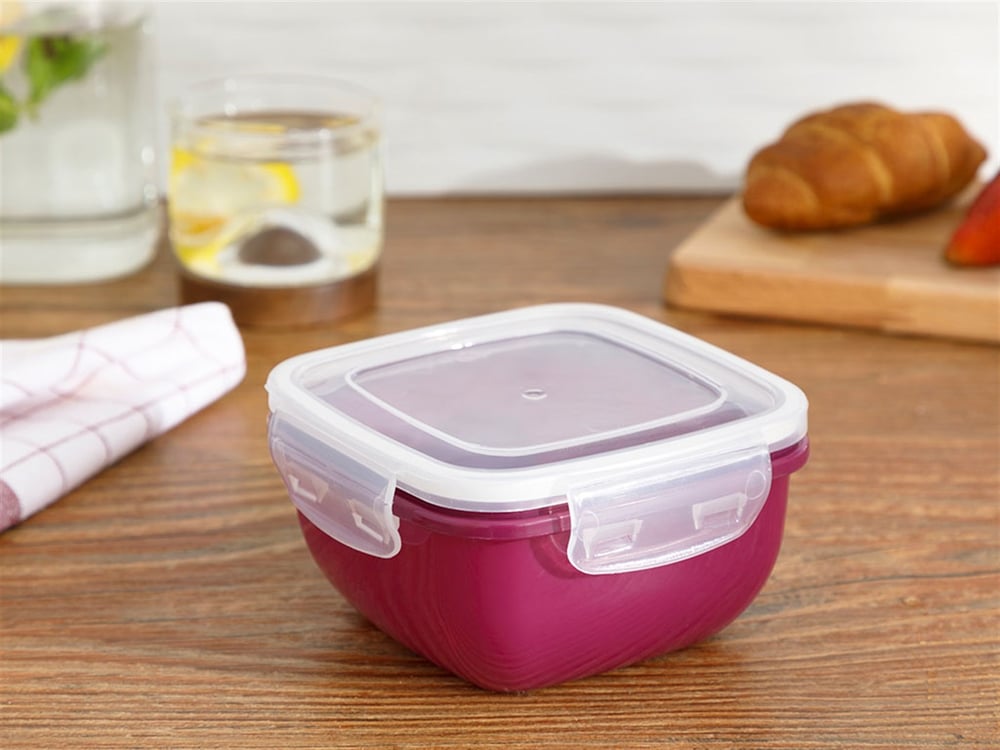 Stella Plastic Square Storage Box 500 ml Purple