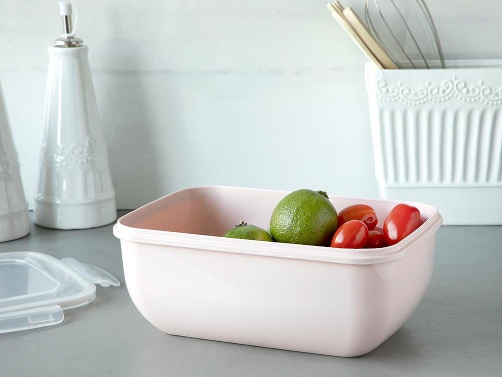 Stella Plastic Dreptunghi Recipient Depozitare 2300 ml Roz