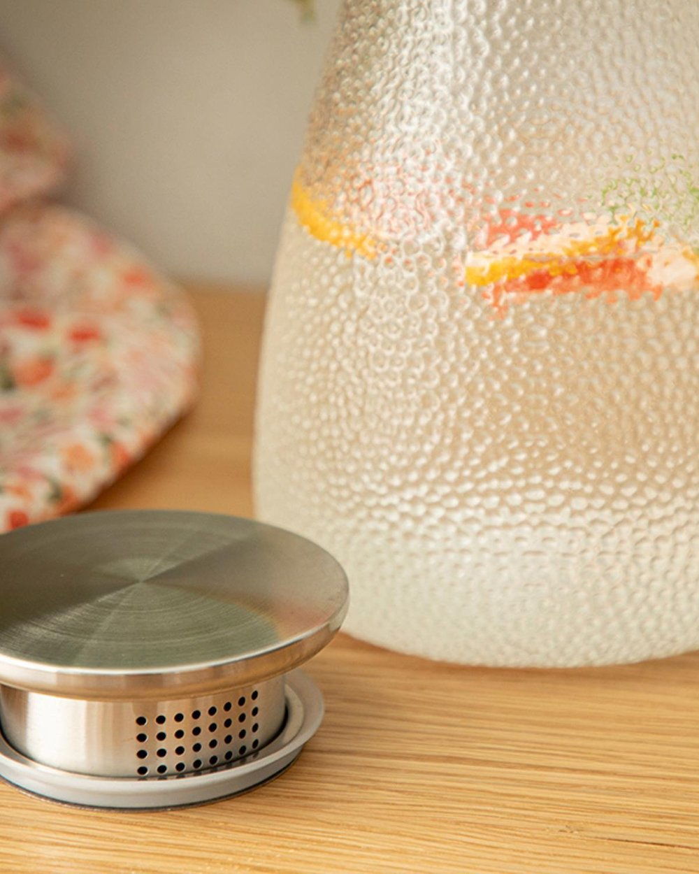 Glow Borosilicate Glass Water Bottle 1800 ml Transparent