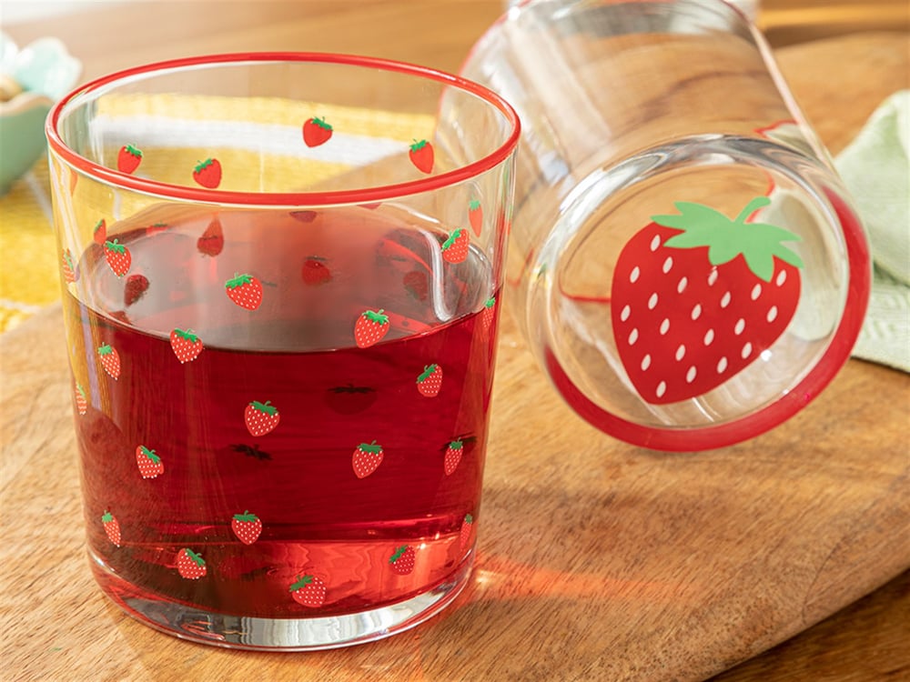 Strawbery Glass 2 pcs Glass 380 ml Pınk