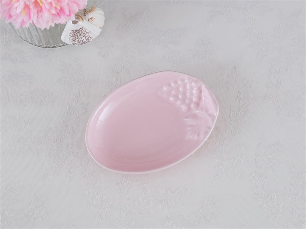strugure Ceramică Farfurie Gustări Pink