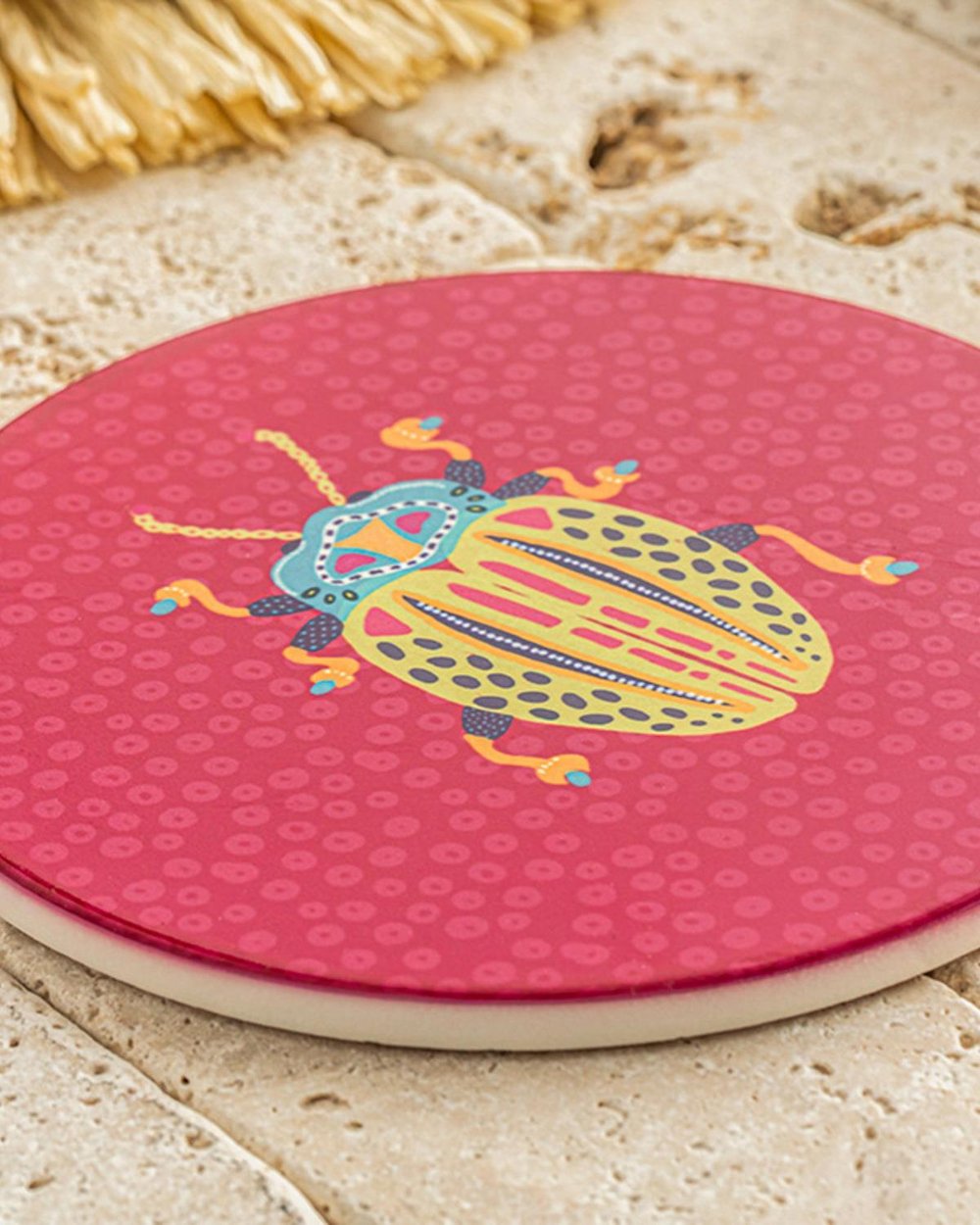 Suport cratiță, Exotic Bug, ceramică, 16 cm, mov