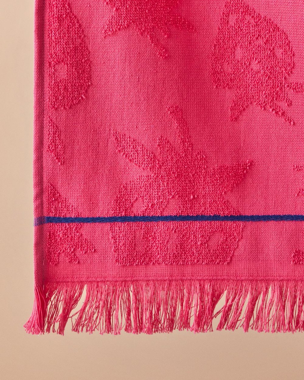 Cu Bumbac Prosop De Plajă 70x140 cm Fucsia
