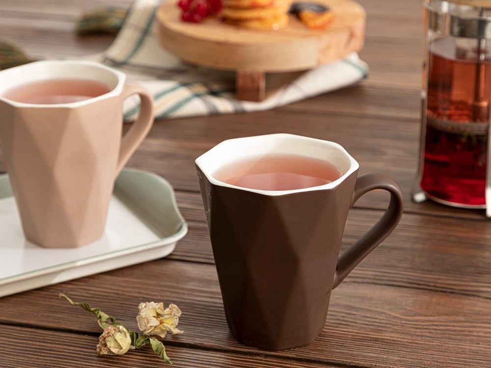 Talia New Bone 2 Set Cup 235 ml Brown-Beige