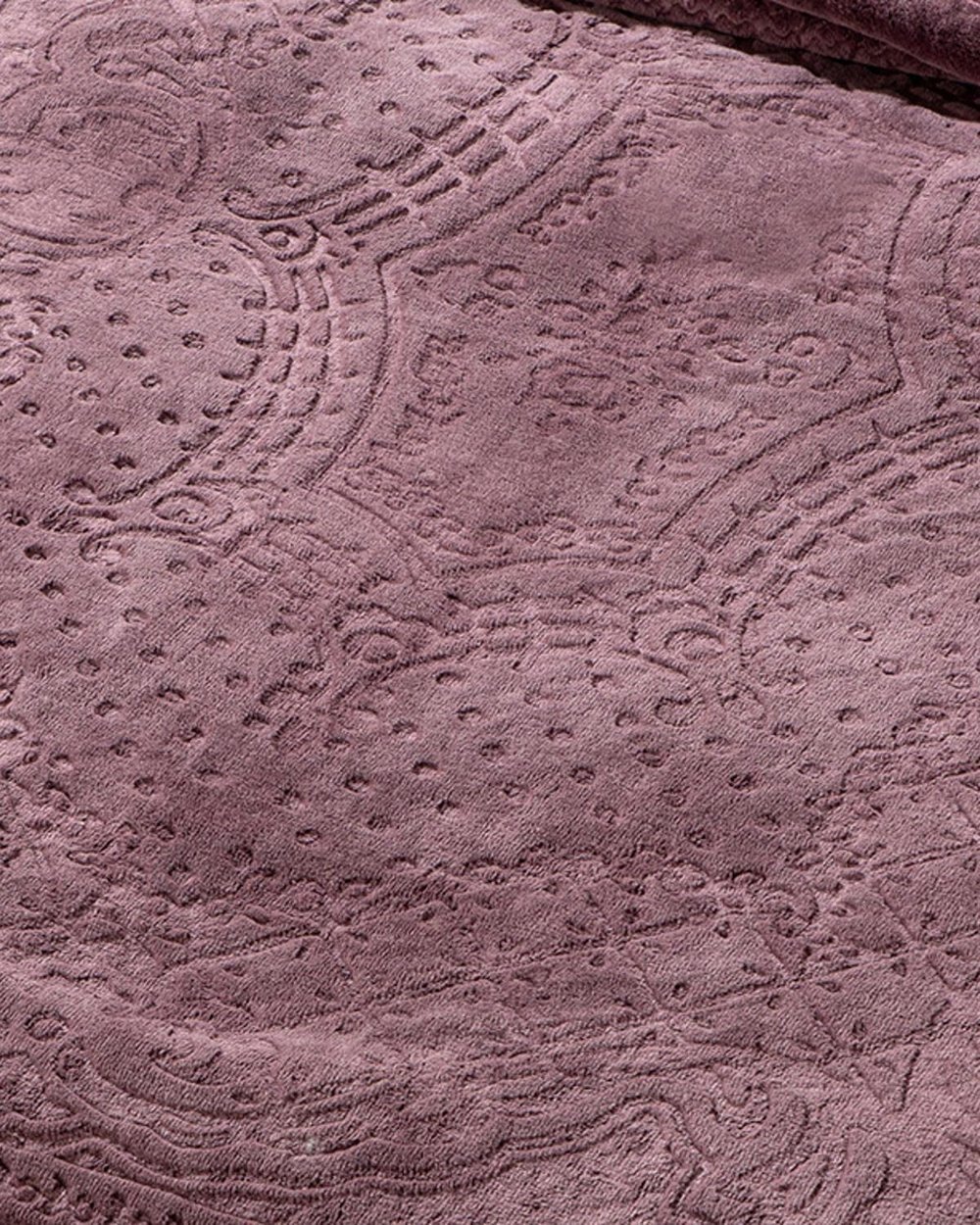 Timeless Broderie Dublu Pătură 200*220 Cm mov