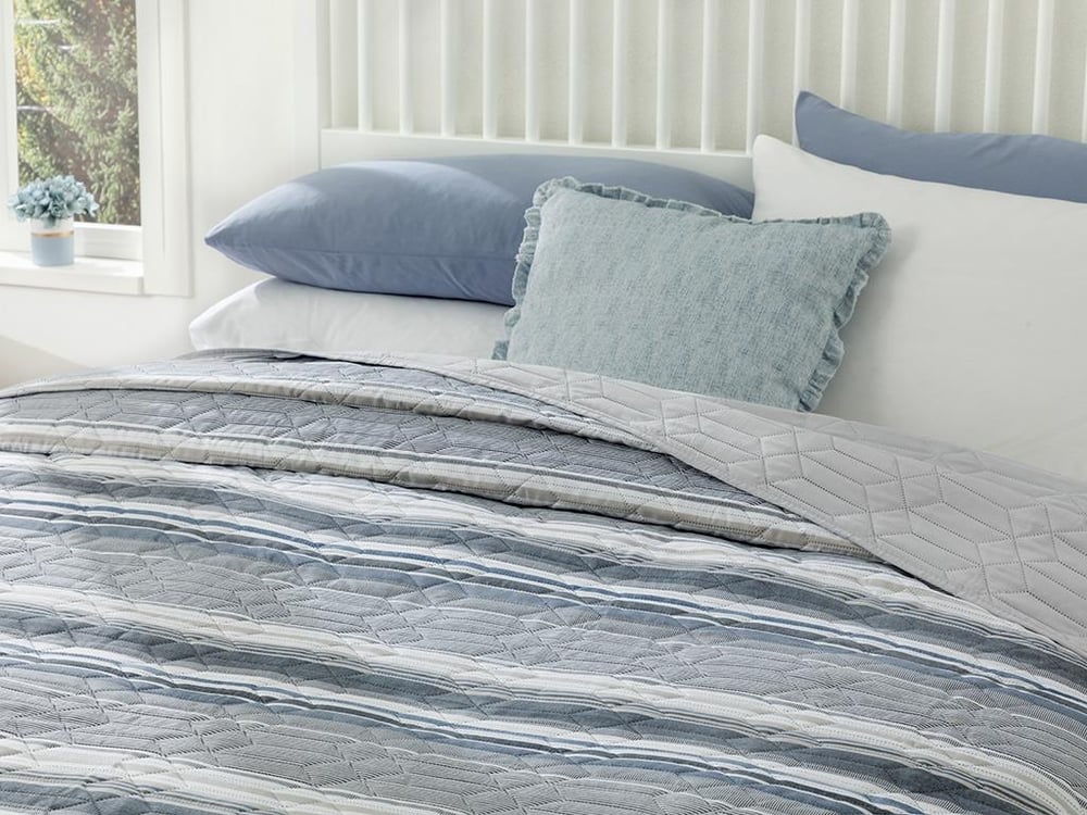 Timeless Stripe King Size Cuvertură Multifuncțională 240*220 Cm Albastru