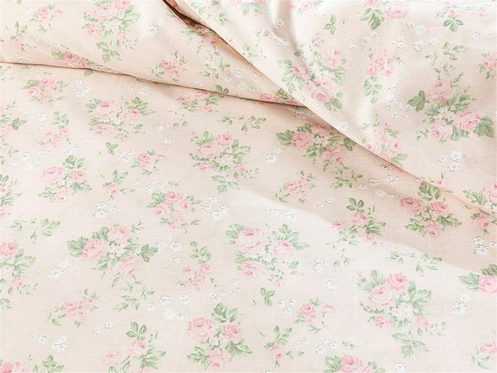 Trandafir dulce Cu Bumbac Double Set Lenjerie De Pat 200x220 cm Pudră