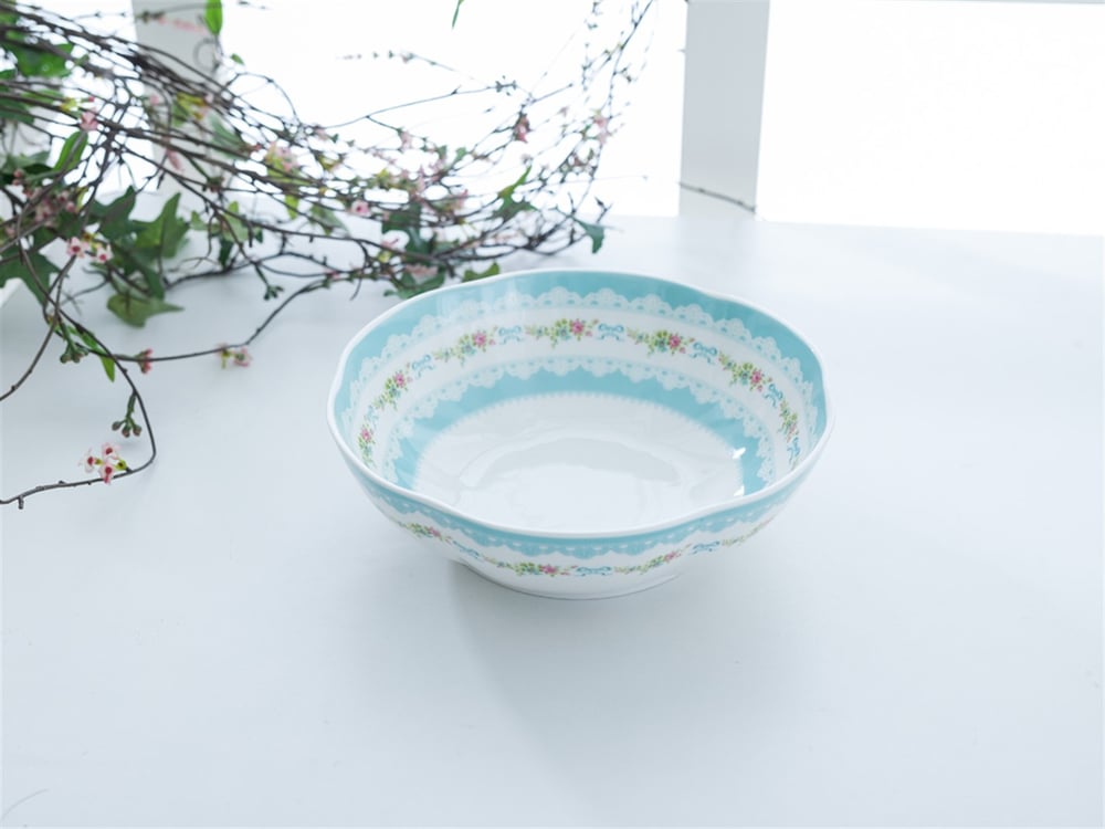 Rose And Lace Bone China Bowl 23 cm Pink