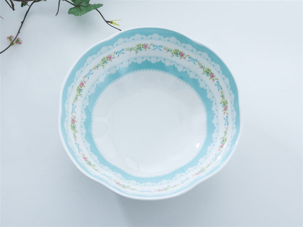Rose And Lace Bone China Bowl 23 cm Pink